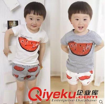 兒童套裝 寶寶夏裝新款男童女童裝嬰兒童運動衣服裝西瓜春裝背心短褲套裝
