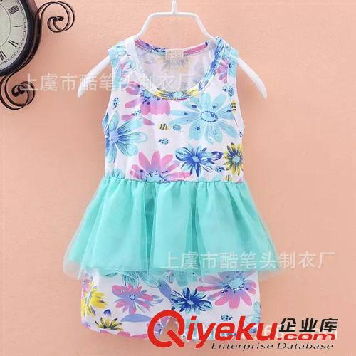 女童套裝 2015新款女童裝兒童套裝1-2-3歲寶寶夏裝小孩衣服背心短褲兩件套