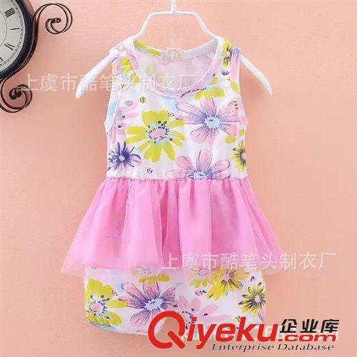 女童套裝 2015新款女童裝兒童套裝1-2-3歲寶寶夏裝小孩衣服背心短褲兩件套