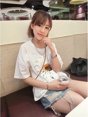 女式T恤 2015韓國(guó)夏季新款女裝超美小花朵小雛菊大愛短袖百搭T恤5039原始圖片2