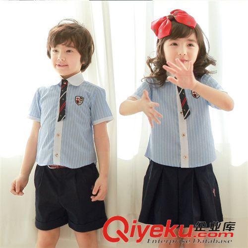 幼兒園服專區 兒童男女童裝夏裝2014韓版英倫學院幼兒園園服小學生校服套裝XL11