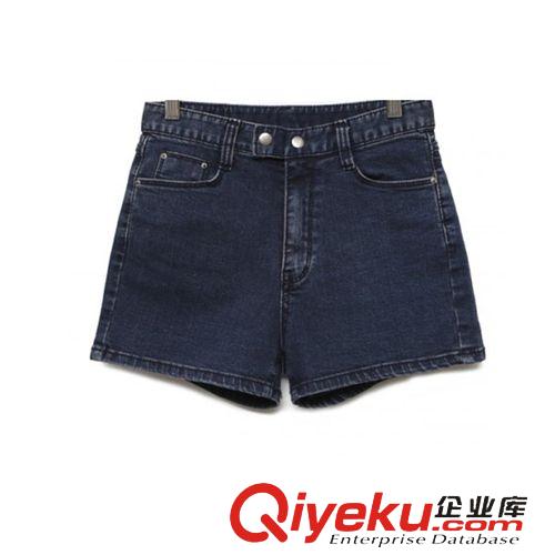 褲子 韓版新款短褲復(fù)古修身顯瘦高腰牛仔短褲潮熱褲