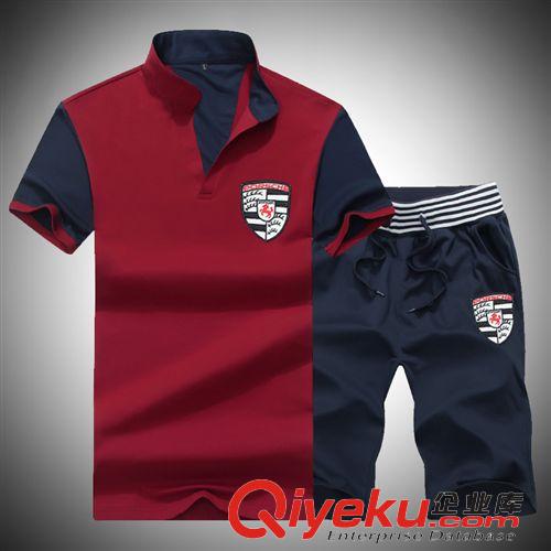 15年爆款專區(qū) 2015夏季新款韓版V領(lǐng)男士短袖T恤潮男時尚修身男裝青少年運(yùn)動套裝