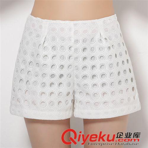 休閑短褲系列 2015新款夏季休閑時尚鏤空百搭休閑短褲女原始圖片3