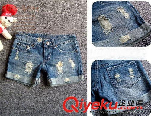 牛仔系列 2015新款夏季時(shí)尚彈力牛仔短褲女