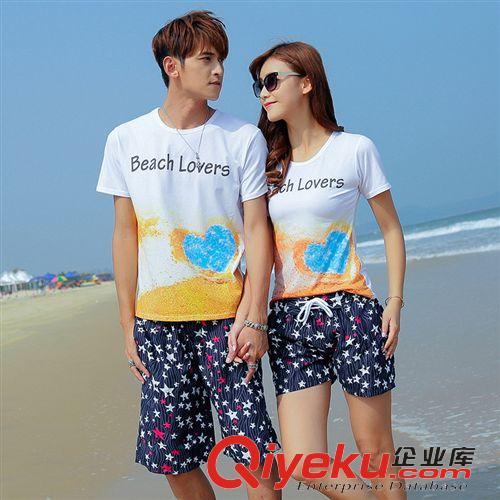 情侶套裝類 2015新款沙灘情侶夏裝度假旅游情侶套裝原始圖片2
