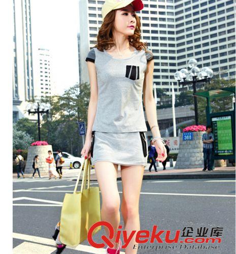 五月熱門(mén)新款 1607#韓版修身顯瘦短褲運(yùn)動(dòng)服時(shí)尚休閑套裝女裝原始圖片3