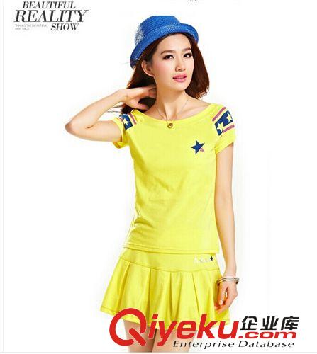 運動套裝 1601#夏季薄款運動裙子套裝女 短袖短褲裙休閑套裝網球服團購潮原始圖片2