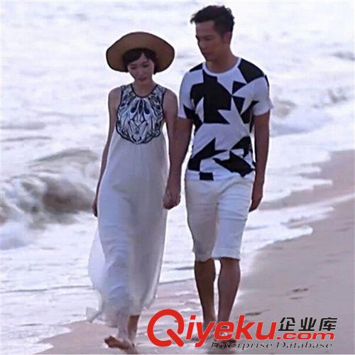時(shí)尚連衣裙系列 2015夏季新款韓國(guó)氣質(zhì)名媛拼蕾絲背心連衣裙