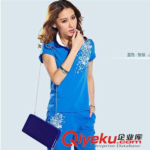 爆款推薦 韓版休閑運動套裝 女寬松短袖運動服