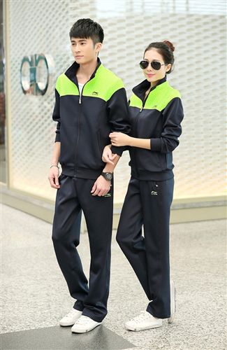 運(yùn)動(dòng)、休閑套裝 2015春秋季情侶運(yùn)動(dòng)套裝女男士南韓絲運(yùn)動(dòng)服套裝修身韓版長袖外套原始圖片3