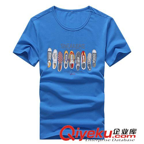 男式T恤 2015春夏爆款莫代爾男士T恤印花潮 男式短袖韓國(guó)時(shí)尚男裝批發(fā)代發(fā)原始圖片3