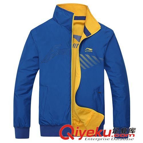 運動外套 批發代發 品牌純色男裝夾克 男式雙面穿運動夾克外套時尚休閑單衣原始圖片2