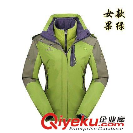 沖鋒衣、褲 秋冬新款三合一戶外服情侶款沖鋒衣男女式可脫卸兩件套防水登山服