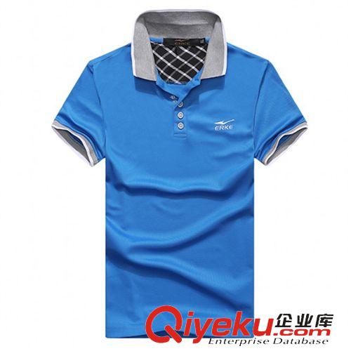 運動T恤、POLO衫 休閑男裝 2015夏裝新品t恤男士短袖 翻領男式萊卡棉運動T恤衫批發
