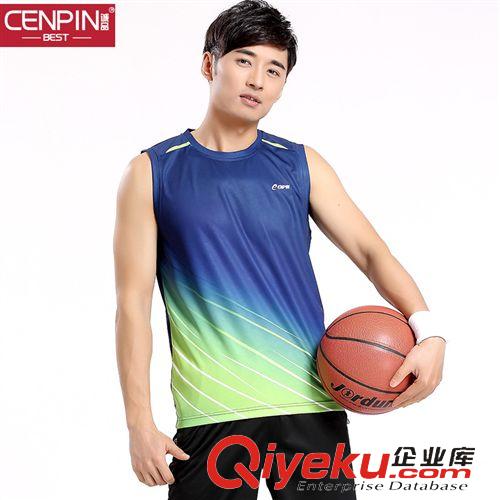 2015夏季新款 CENPIN誠品2015夏季新款無袖籃球服運動休閑男士背心短褲套裝