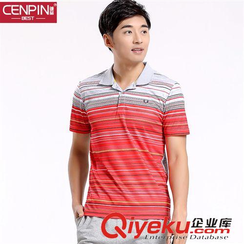 時(shí)尚上衣 CENPIN誠(chéng)品2015夏季新款男士時(shí)尚休閑短袖運(yùn)動(dòng)套裝短袖POLO衫套裝