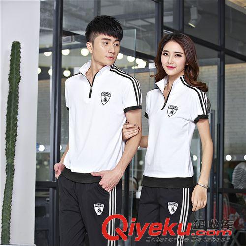 短袖套裝 夏季新款情侶運(yùn)動(dòng)套裝女裝短袖運(yùn)動(dòng)裝情侶裝休閑套裝運(yùn)動(dòng)服男批發(fā)原始圖片3