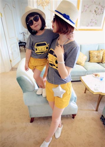 5月上新 2015夏親子套裝父子母子母女全家福套裝原始圖片2
