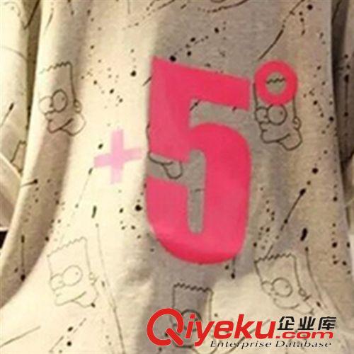 套裝 韓國代購東大門辛普森印花套頭t恤+短褲兩件套休閑運動套裝原始圖片2