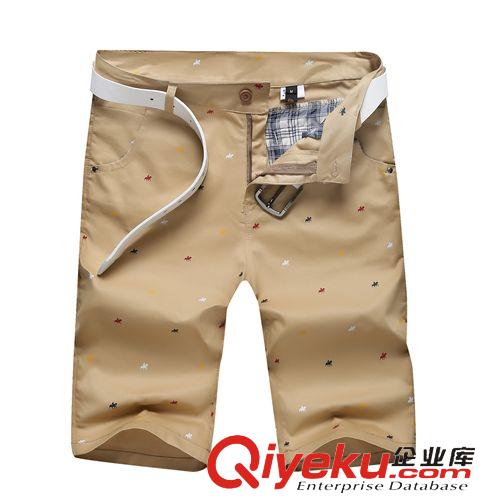 夏天清涼短褲 夏裝男士時尚五分褲男式七分褲休閑印花短褲潮男原始圖片2