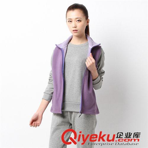女士休閑運動 冬季女款抓絨馬甲戶外休閑服 保暖修身騎行服透氣坎肩運動服批發