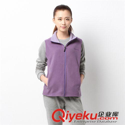 女士休閑運動 冬季女款抓絨馬甲戶外休閑服 保暖修身騎行服透氣坎肩運動服批發原始圖片2