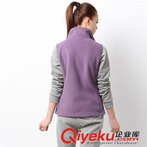 女士休閑運動 冬季女款抓絨馬甲戶外休閑服 保暖修身騎行服透氣坎肩運動服批發原始圖片3