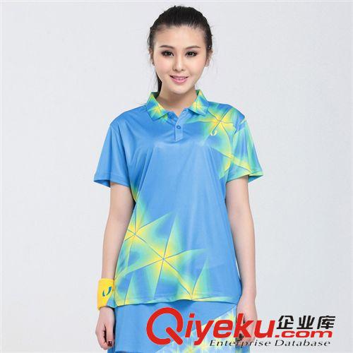 網(wǎng)羽球服系列 2014夏季新款網(wǎng)球服女 短袖上衣 透氣速干運(yùn)動(dòng)羽毛球服可批發(fā)團(tuán)購(gòu)