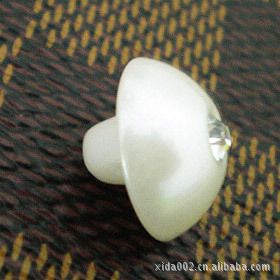 珍珠扣 圓球形暗眼珍珠abs鈕扣，diy染色 廠家直銷