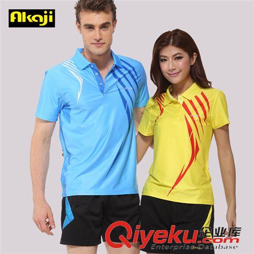 夏季T-shirt衫、Polo衫 夏季 情侣休闲运动服 户外大码宽松条纹翻领短袖运动服