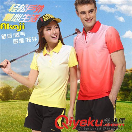 夏季T-shirt衫、Polo衫 夏季 情侣款运动服装 短袖吸湿排汗宽松 户外网羽系列运动服