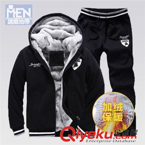 男裝精品 男女運動服套裝冬裝 個性休閑連帽加厚衛衣加絨冬季情侶套裝必備