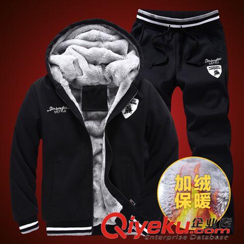 男裝精品 男女運動服套裝冬裝 個性休閑連帽加厚衛衣加絨冬季情侶套裝必備