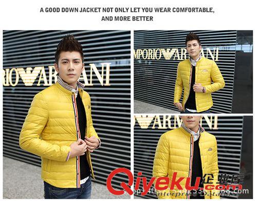 羽絨服系列 冬裝新款男士短款韓版羽絨服襯衫式立領薄羽絨服男裝外套162原始圖片2