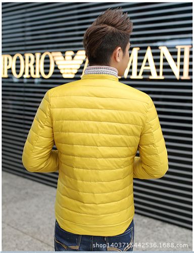 羽絨服系列 冬裝新款男士短款韓版羽絨服襯衫式立領薄羽絨服男裝外套162原始圖片3
