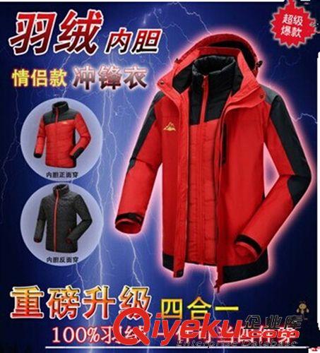 羽絨服 熱銷情侶款時尚連帽沖鋒衣 舒適保暖防寒男女戶外運動沖鋒衣外套原始圖片3