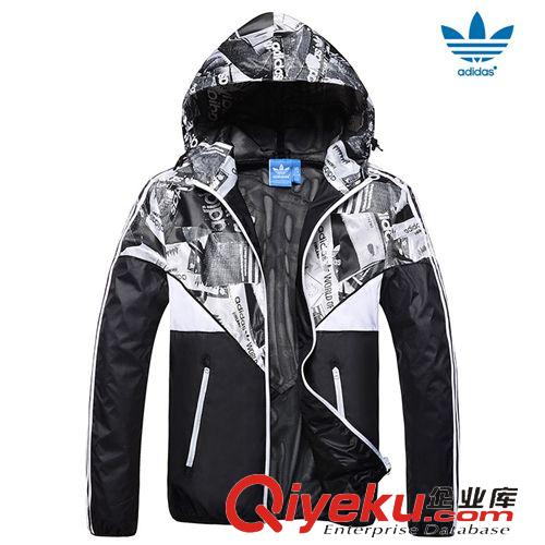 衛(wèi)衣 新款外套薄款運動外套男款衛(wèi)衣防風衣連帽夾克男 批發(fā)一件代發(fā)原始圖片2
