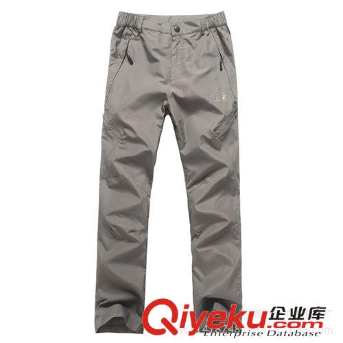 沖鋒褲 新款戶外單層防水防風透氣騎行沖鋒褲 男女運動登山褲一件代發原始圖片3