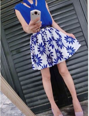 夏季爆款 廠家直銷2015女裝新款名媛氣質上衣+花色短裙+圍巾三件套