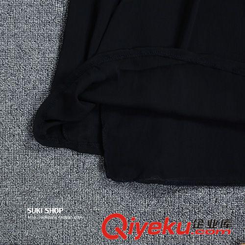 雪紡衫 廠家直銷2015春夏新品 韓版 OL氣質(zhì)簡(jiǎn)約百搭掛脖雪紡衫原始圖片3