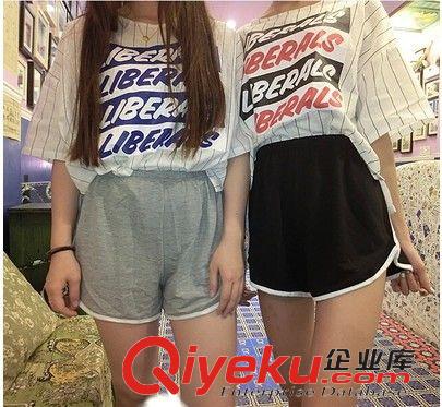 短褲,短裙,褲裙 女裝廠家直銷2015夏季韓版復(fù)古休閑包臀彈力運動短褲原始圖片2
