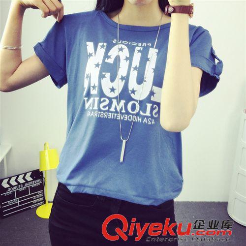 5.30 2015韓國(guó)東大門夏季新款甜美印花寬松短袖T恤 女原始圖片3