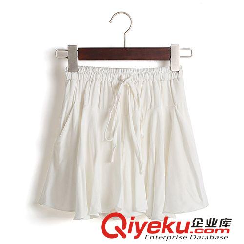5.26 2015夏季甜美可愛經典爆款超百搭系帶裙擺式百褶半身裙 裙褲原始圖片2