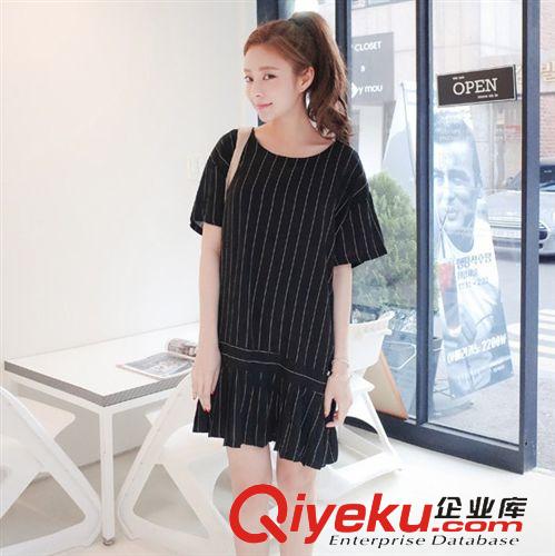 5.21 2015夏季新款韓版可愛時尚休閑可愛小狗寬松七分袖T恤連衣裙 女