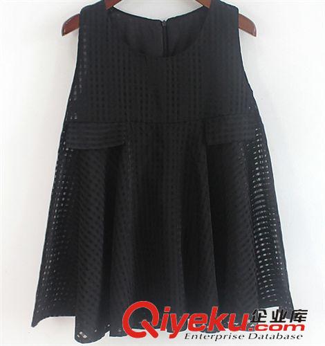 5.20 2015夏季新款韓版時(shí)尚百搭純色不規(guī)則大擺打底吊帶裙連衣裙 女原始圖片3