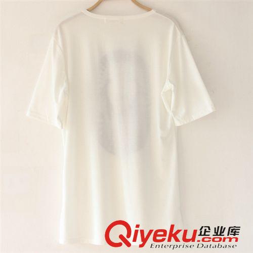 5.18 2015韓國代購夏季新款寬松百搭美女人頭圓領(lǐng)短袖T恤 女原始圖片3