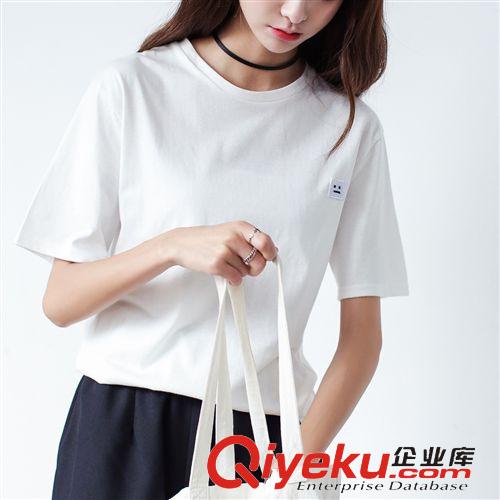 5.18 2015韓國(guó)代購(gòu)夏季新款老虎狗印花寬松短袖t恤 女