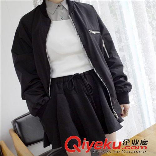 5.16 2015韓國官網同款夏裝寬松松緊腰純色半身裙短裙 女原始圖片3