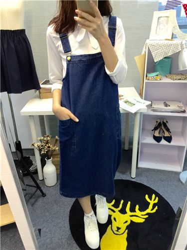 5月14號新款 棉麻質感中長無袖連衣裙